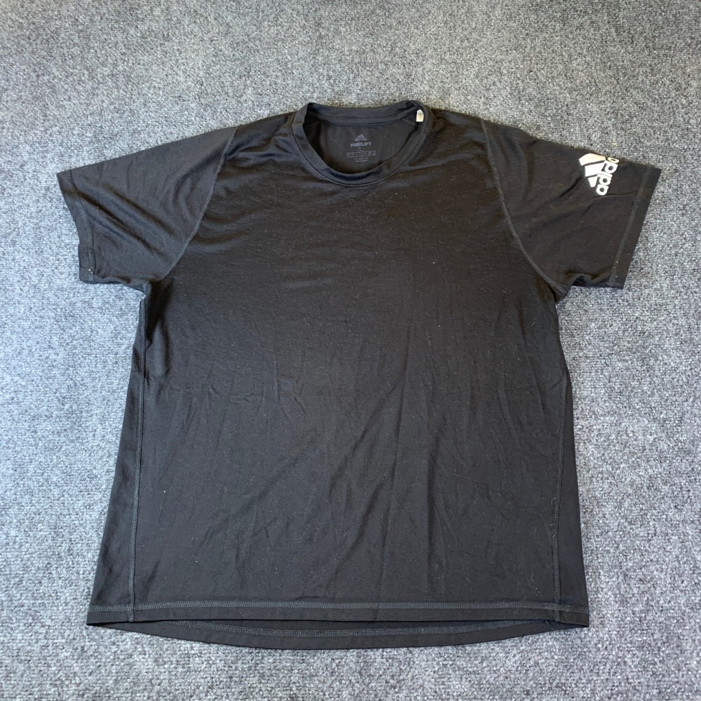 Adidas Freelift Climalite T-Shirt Mens L Black DU1426 Athletic Logo